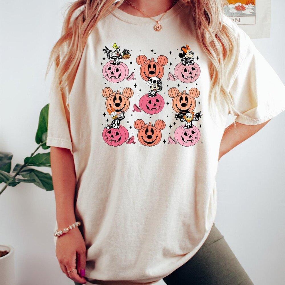 Mickey And Friends Skeleton Pumpkin Dsney Halloween Mickey_S Not So Scar Shirt